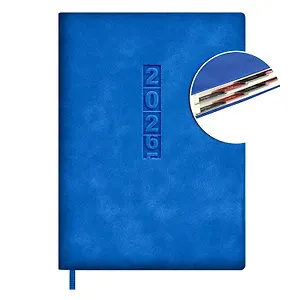 Ежедневник датированный 2026 год, А6+, 176 листов, "Тиволи глосс", синий