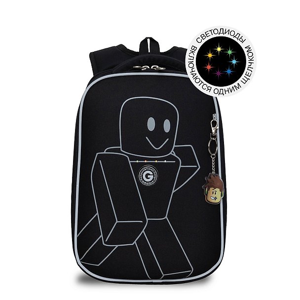 Рюкзак "Игра" 2отд., 37*26*17см, 2 кармана, черн. GRIZZLY 3165522 — 1