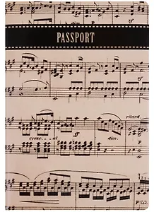 Обложка для паспорта Ноты (ПВХ бокс)