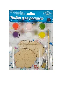 Набор для росписи Цветы (магниты) (3шт) (К3117) (3 заготовки+3 магнита+6 красок -24мл+кисть) (блистер)