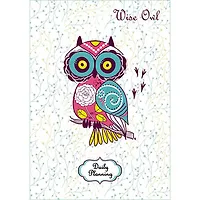 Ежедневник недат. А5 112л "Мода и стиль. Совы. Owls" 7БЦ, поролон, мат.ламинация, выб.лак, блестки, ляссе, Listoff