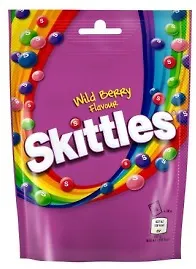 Жевательные конфеты SKITTLES wild berry pouch, 136г