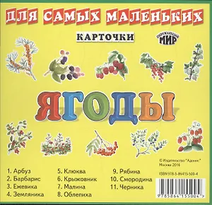 Ягоды / набор карточек