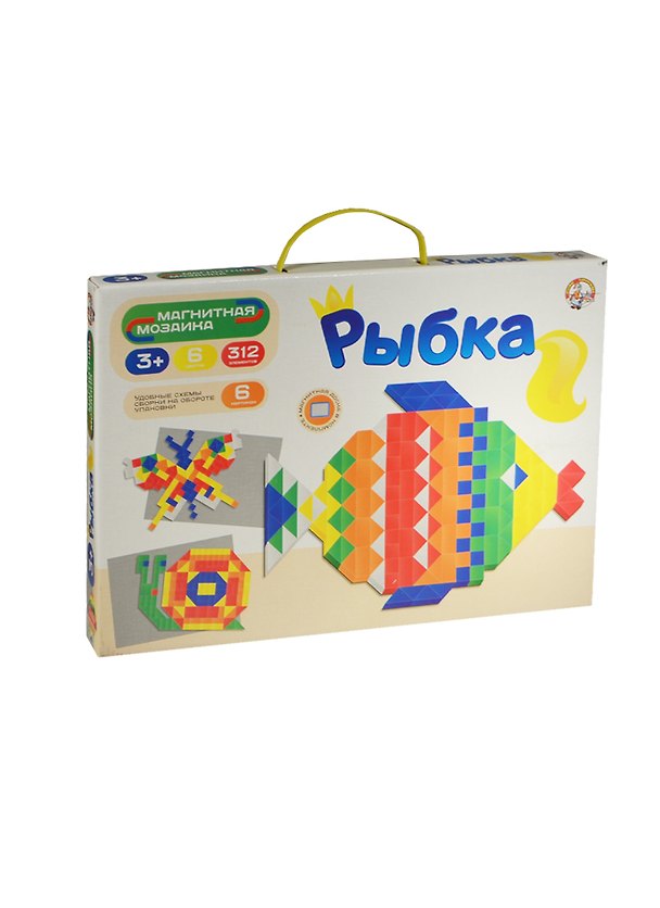 Магнитная мозаика Рыбка (01652) (магнит. доска+312элементов/6цв.) (3+) 2454278 — 1