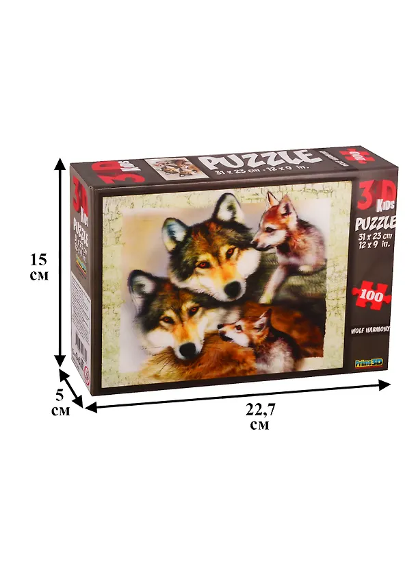 Пазл 3D Prime 3D 100 элементов Гармония (Wolf Harmony) 2754276 — 2