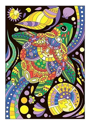 Ркн-020 Картина по номерам Черепашка (набор для творч.) (LORI) (5+) (коробка) 2820278