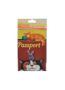 Обложка для паспорта Кот с мышкой (37728)