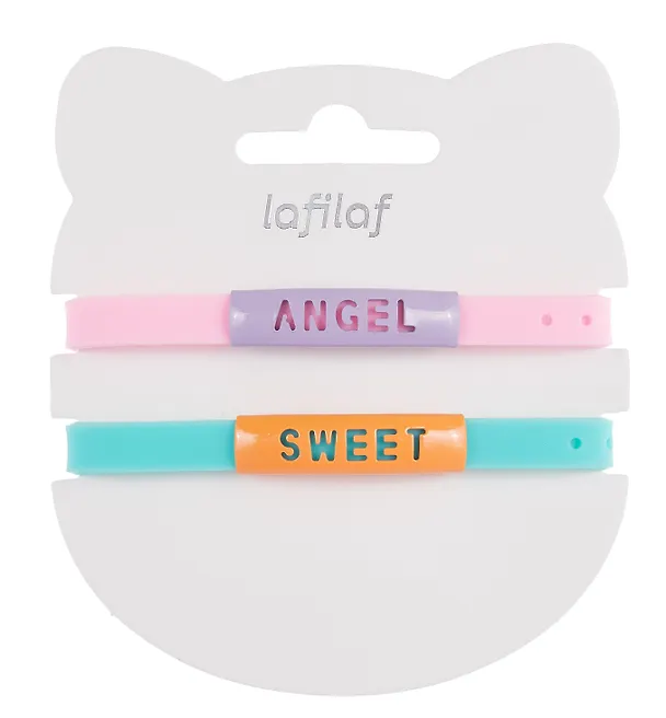 Набор парных браслетов Angel, Sweet (силикон) (12-04407-B75) (Lafilaf) 3048689 — 10