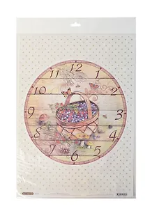 Рисовая бумага для декупажа Craft Premier Часы Корзинка (28,2х38,4см) (25 г/м)