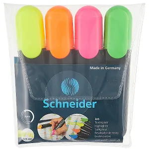 Текстовыделители Schneider, Job, 4 цвета 1-5 мм