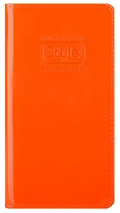 Записная книжка А6- 96л кл. "Style" оранжевая, ПВХ., мягк.переплет, двойное ляссе, IN FOLIO