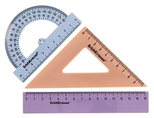 Набор геометрический малый "Manga" (линейка, угольник, транспортир), инд.уп., ERICH KRAUSE
