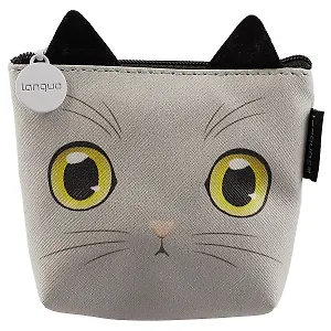 Кошелек на молнии Кошка Глаза (ПВХ) (11х8)