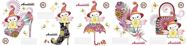 Тетрадь в клетку Anacoli в ассортименте, 24 листа 335398 — 1