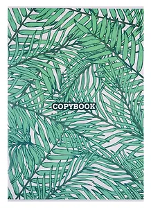 Тетрадь в клетку Феникс+, "Тропические листья", А4, 80 листов, перевертыш