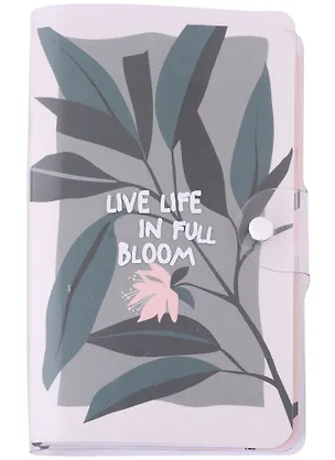 Записная книжка 108*175 32л+32л "Pots", растение, пласт.переплет, кнопка, линия+клетка 2897790