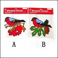 Наклейка витражная "Снегирь" (191188) 2в., L17 W18 см (Ремеко РС)