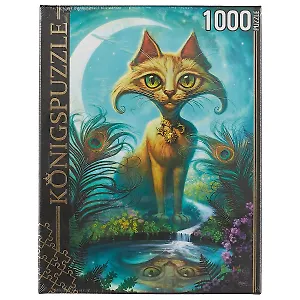 Пазл Königspuzzle 1000 эл.68,5*48,5см. Джеф Хейни. Кот и отражение АЛК1000-6520