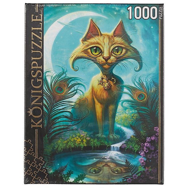 Пазл Königspuzzle 1000 эл.68,5*48,5см. Джеф Хейни. Кот и отражение АЛК1000-6520 2614151 — 1
