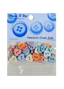 Набор пуговиц Assorted Items-Hearts Ice Cream Soda (2779) (упаковка)