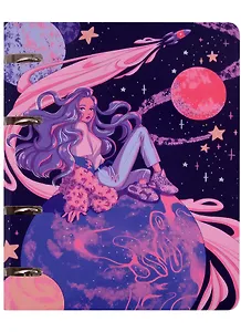 Тетрадь на кольцах в клетку Listoff, "Cosmic Girl (Эксклюзив)", 100 листов