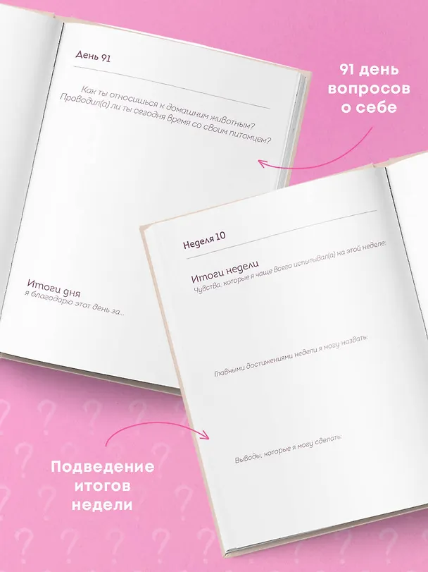 Ежедневник недатированный «Просто спроси себя! Блокнот для знакомства с собой» А5, 72 листа, Эксмо 3091357 — 7