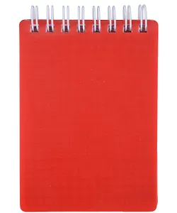 Блокнот А7 80л кл. "CANVAS" красный, пласт.обл, спираль