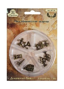 Металлические шармы подвески Домашний быт (MT36) (5 видов по 2шт) (Рукоделие) (блистер)