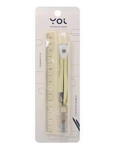 Циркуль школьный с линейкой, блистер, Yoi