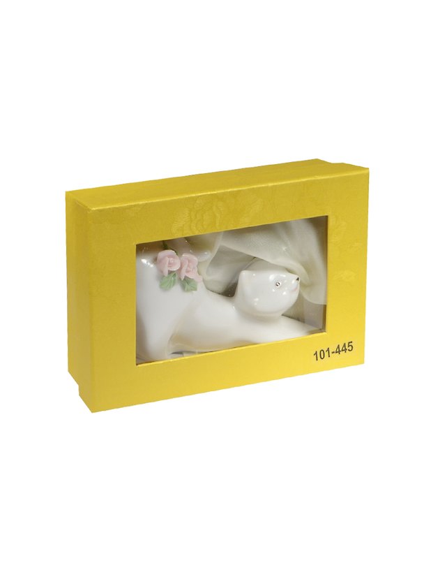 Фигурка кошка с розочкой (101-445) (12см) 2483407 — 1