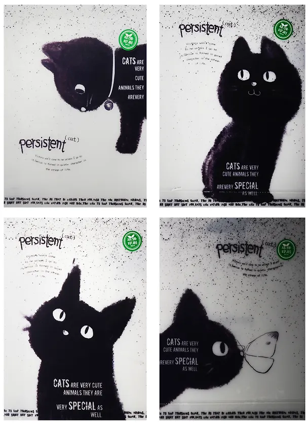 Папка А4 с 6 уголками "Naughty cat", ассорти 239853 — 2