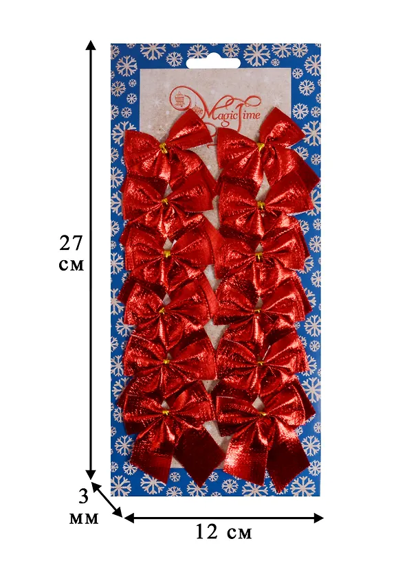 Украшение елочное Бантики (12шт) (5х5) 2613890 — 2