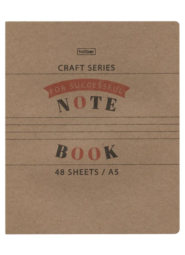 Тетрадь общая «Craft» в ассортименте, 48 листов в клетку, A5 - Hatber 2915510 — 6
