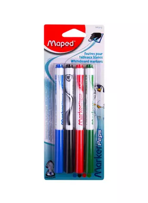 Маркеры для досок Maped, Marker Peps, 4 цвета — 254051 — 1