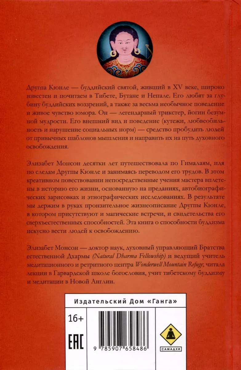 Истории о безумном йогине. Жизнь и безумная мудрость Другпы Кюнле (Элизабет  Л. Монсон) - купить книгу с доставкой в интернет-магазине «Читай-город».  ISBN: 978-5-907658-48-6