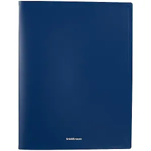 Папка 4кольца А4 "Matt Classic" 24мм, пластик, синий, Erich Krause
