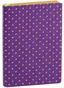 Записная книжка А6 96л "Ноутбук" фиолет+оранж, кожзам, перф.обл., тонир.блок, тонир. срез, ляссе, Escalada