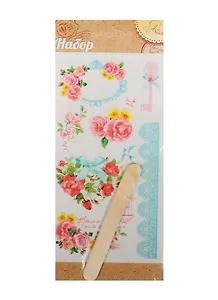 Набор переводных наклеек для творчества Шебби (1046036) (+деревянная палочка) (упаковка)