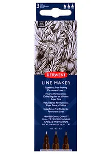 Набор капиллярных ручек Line Maker 3шт черный