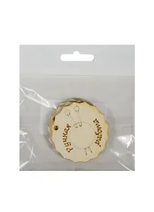 Бирка Ручная работа 2 комплект 3 шт. (2150396) (5х5см) (игрушка из дерева) (упаковка)