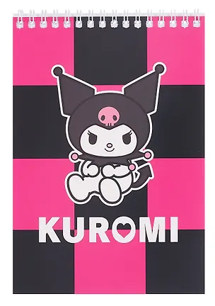Блокнот А5 60 листов, клетка, "Kuromi-3" гребень 3047379