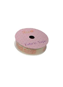 Тесьма хлопковая домики красные (11001207) (2,0см х1,8м) (бобина)