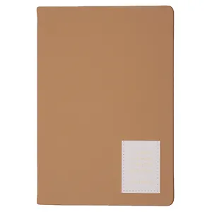 Ежедневник недат. А5 152л "NUANCES" крем-брюле, 7Б, иск.кожа, тв.переплет, тонир.блок, нашивка с тисн.фольгой, скругл.углы, ляссе, инд.уп