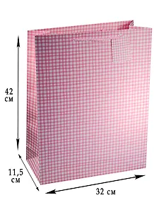 Пакет подарочный бумажный А3 42*32*11.5 "Natural", нейтр., мат. ламинат, Kairui
