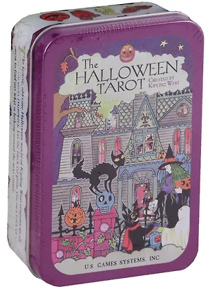 Книга Таро Аввалон, The Halloween Tarot (карты на англ. яз. в жестяной коробке) (ПИ) (Ken West)