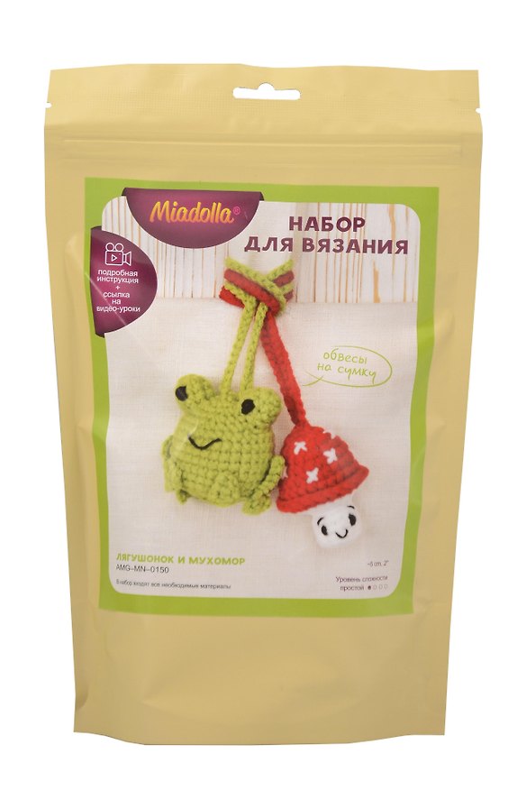 Набор для вязания «Лягушонок и мухомор», Miadolla 3148989 — 1