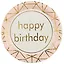 Набор бумажных тарелок Happy birthday на розовом фоне (22 см) (6 шт) (12-01582-G3) — 2689357 — 2