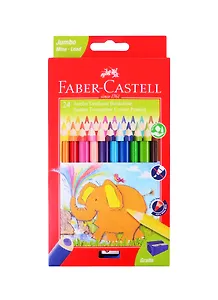 Карандаши цветные Jumbo, 24 цвета с точилкой