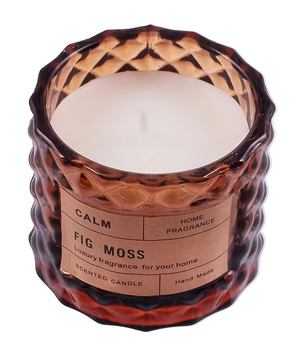 Свеча ароматическая в стакане с крышкой Fig Moss (50г) (коробка) (12-EDENG-202505-HD16) 3111191 — 4