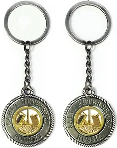 Сувенир, АКМ, Брелок-канат,"Разводной мост.", цвет античное олово, металлическая вставка